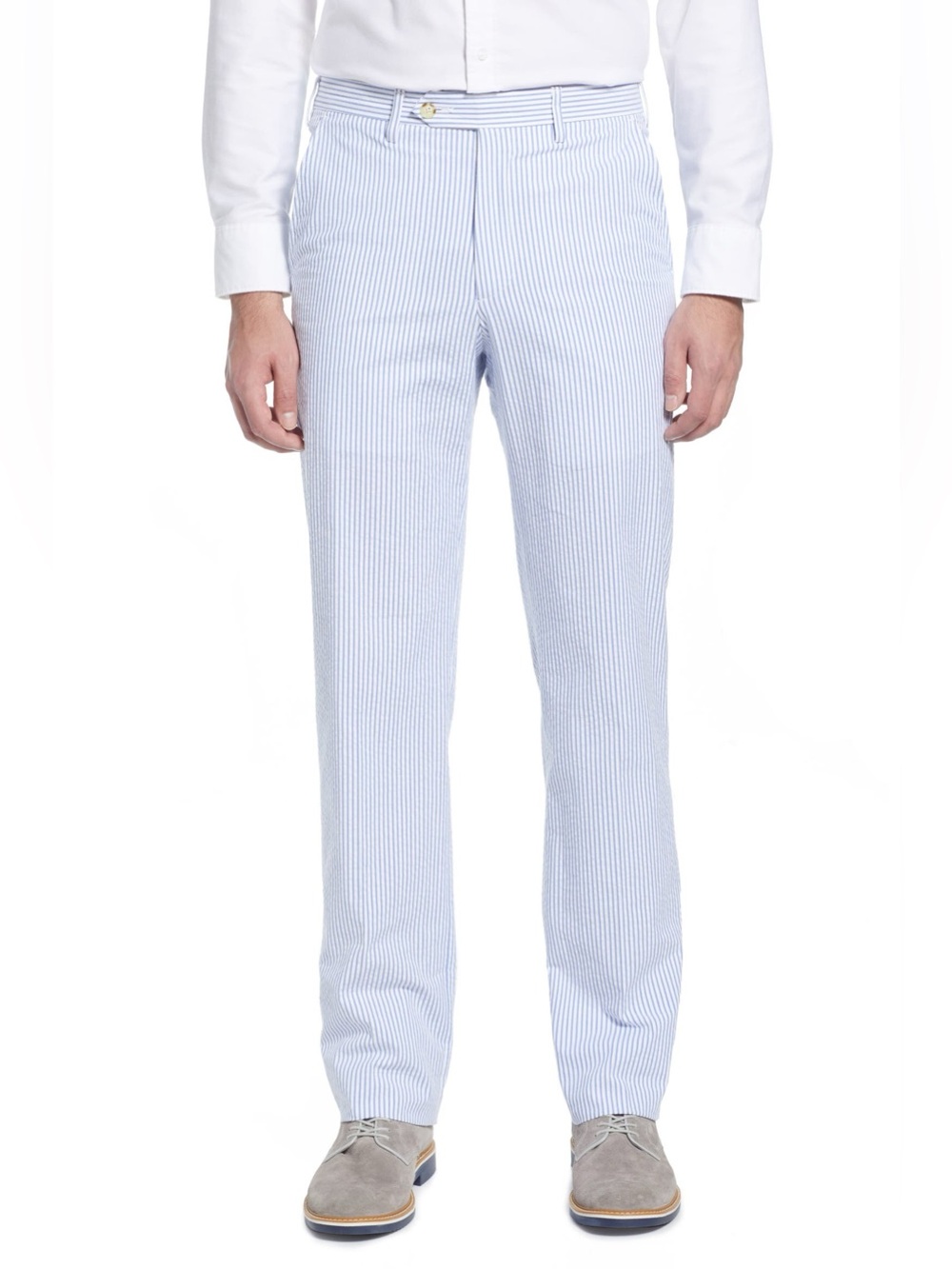 BERLE Flat Front Stripe Cotton Seersucker Pants ♣️NWT♣️IN STORES♣️